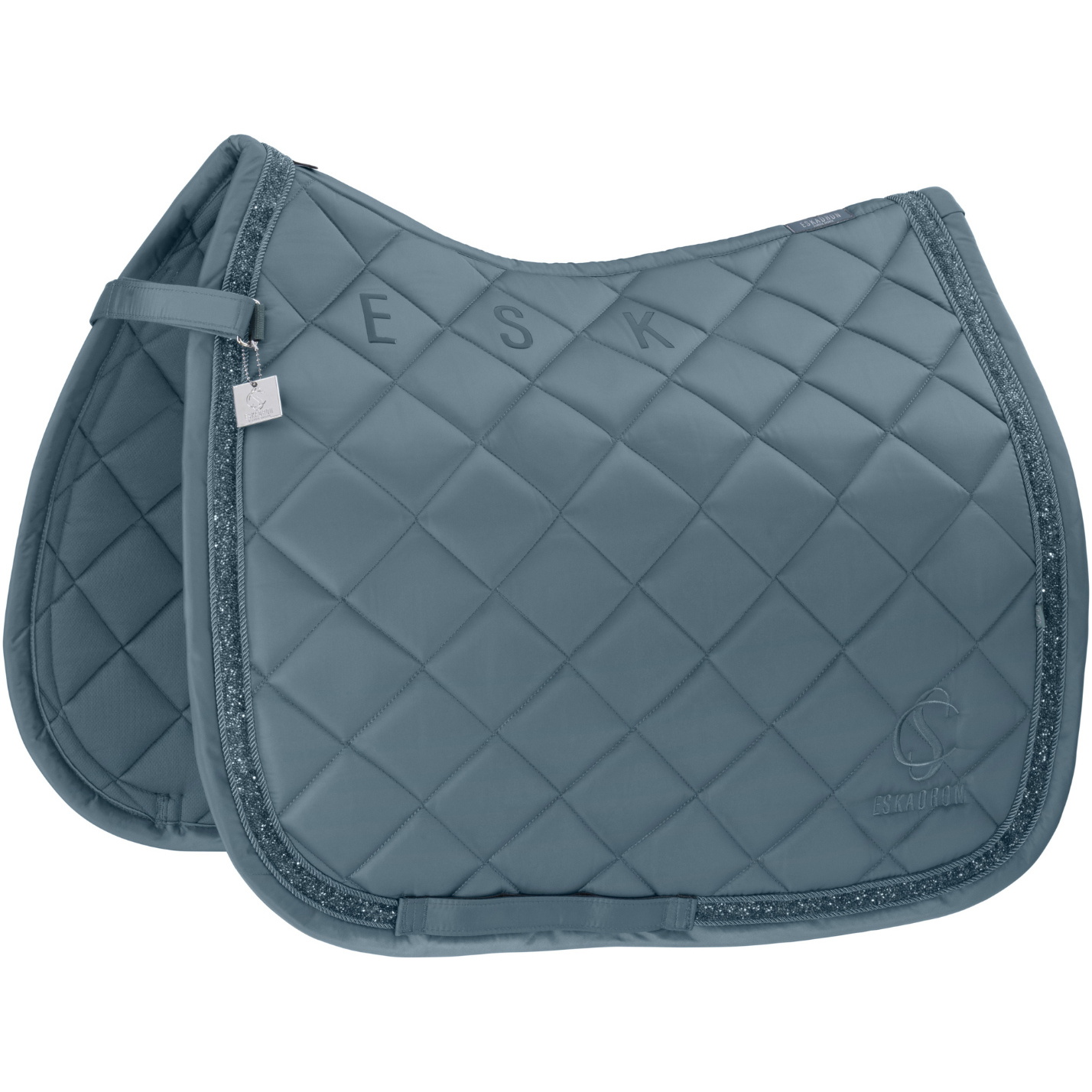 2025 Eskadron Glossy Jewel Saddle Cloth 214675 445 - Steel Blue